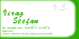 virag stefan business card